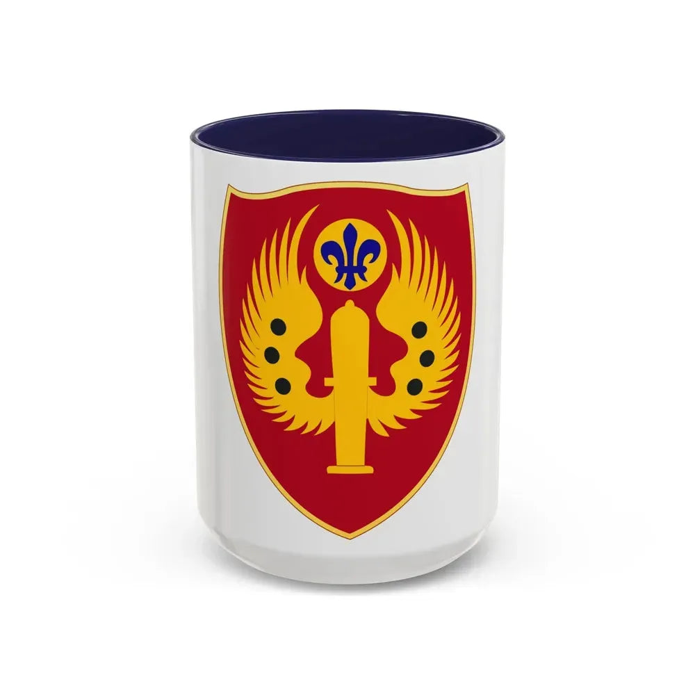 463rd Airborne Field Artillery Battalion (U.S. Army) Accent Coffee Mug 15oz Navy - Go Mug Yourself