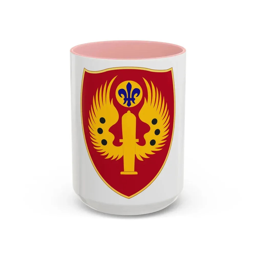 463rd Airborne Field Artillery Battalion (U.S. Army) Accent Coffee Mug 15oz Pink - Go Mug Yourself