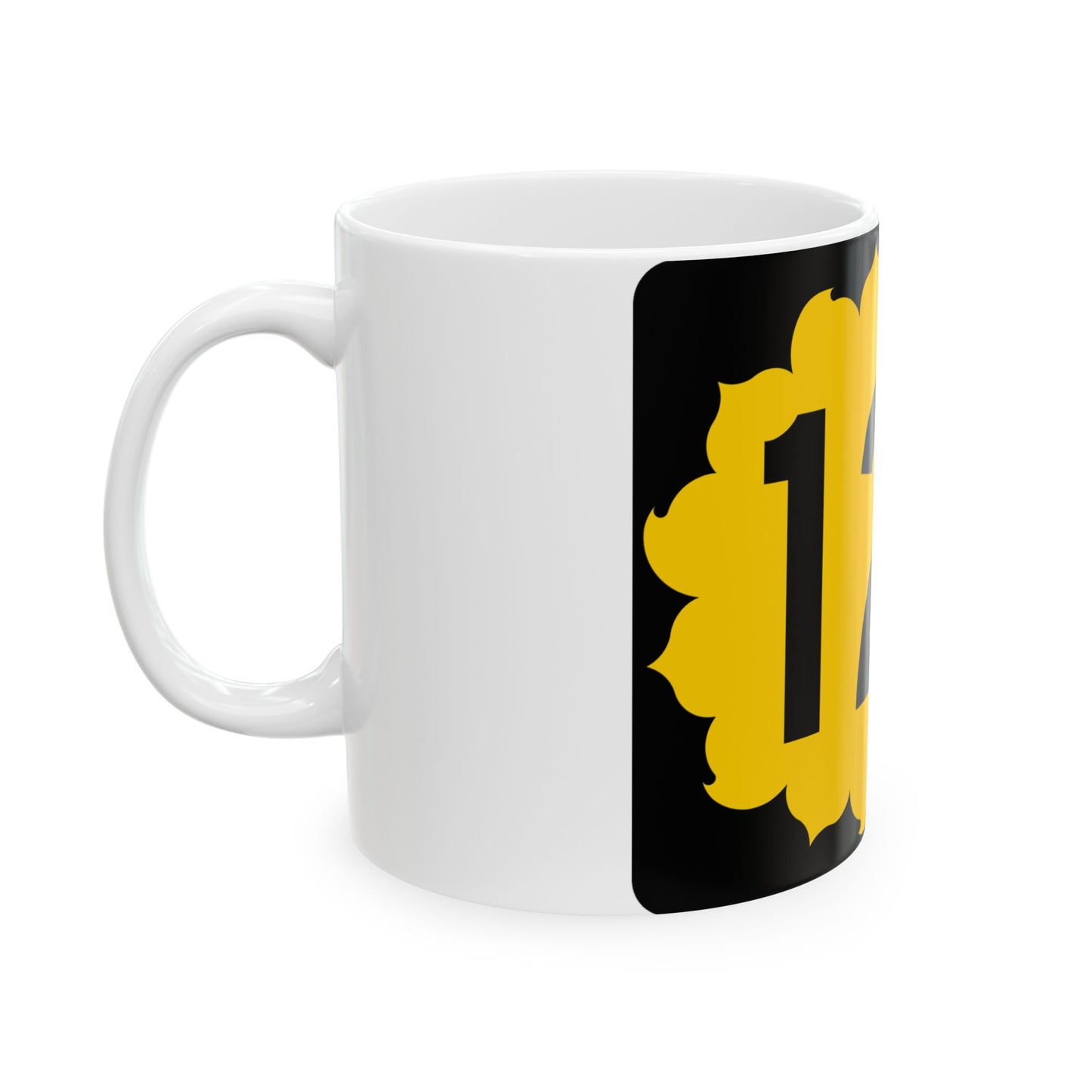 K-121 (Kansas) (Road Sign) White Coffee Mug
