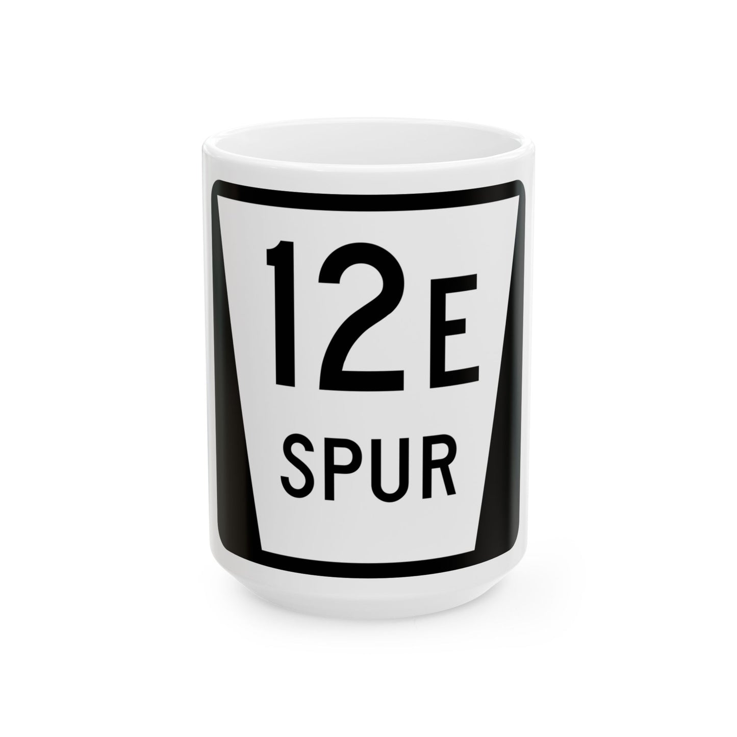 N SPUR 12E (Nebraska) (Road Sign) White Coffee Mug