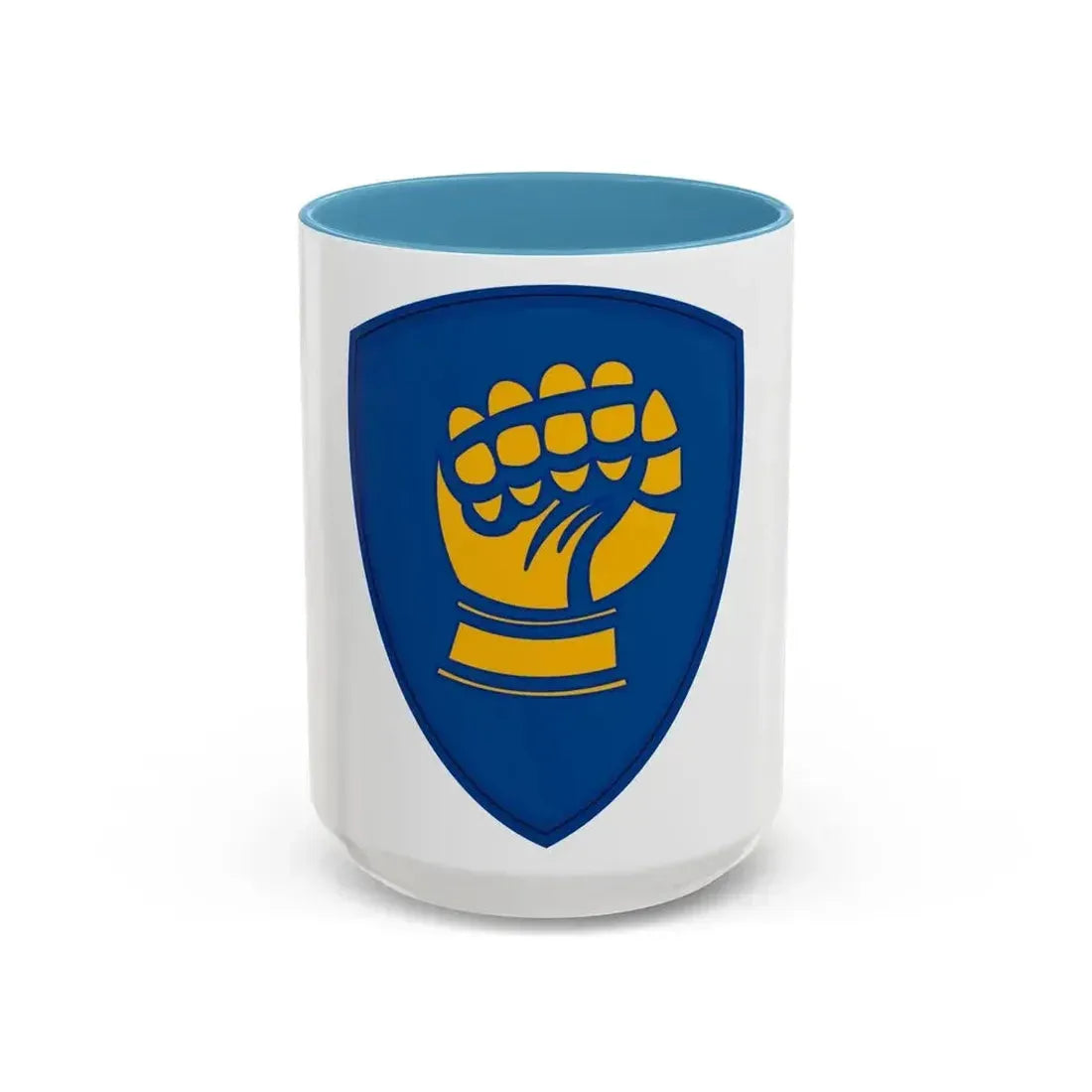 46th Infantry Division CSIB (U.S. Army) Accent Coffee Mug 15oz Light Blue - Go Mug Yourself
