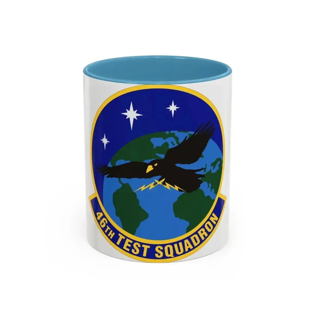 46th Test Squadron (U.S. Air Force) Accent Coffee Mug 11oz Light Blue - Go Mug Yourself