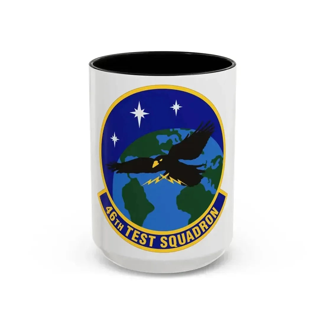 46th Test Squadron (U.S. Air Force) Accent Coffee Mug 15oz Black - Go Mug Yourself