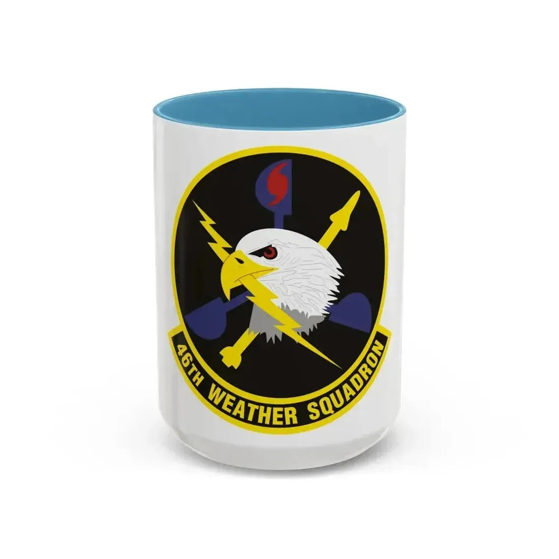 46th Weather Squadron (U.S. Air Force) Accent Coffee Mug 15oz Light Blue - Go Mug Yourself
