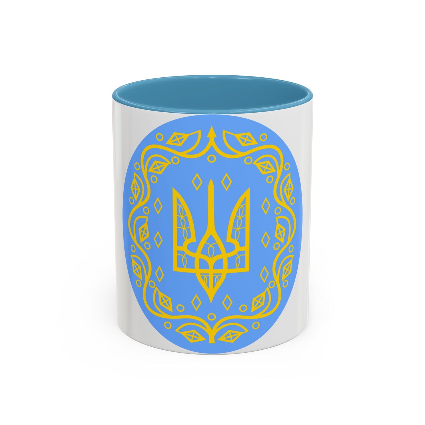 Coat of arms of Ukrainian People's Republic 2 - Accent Coffee Mug