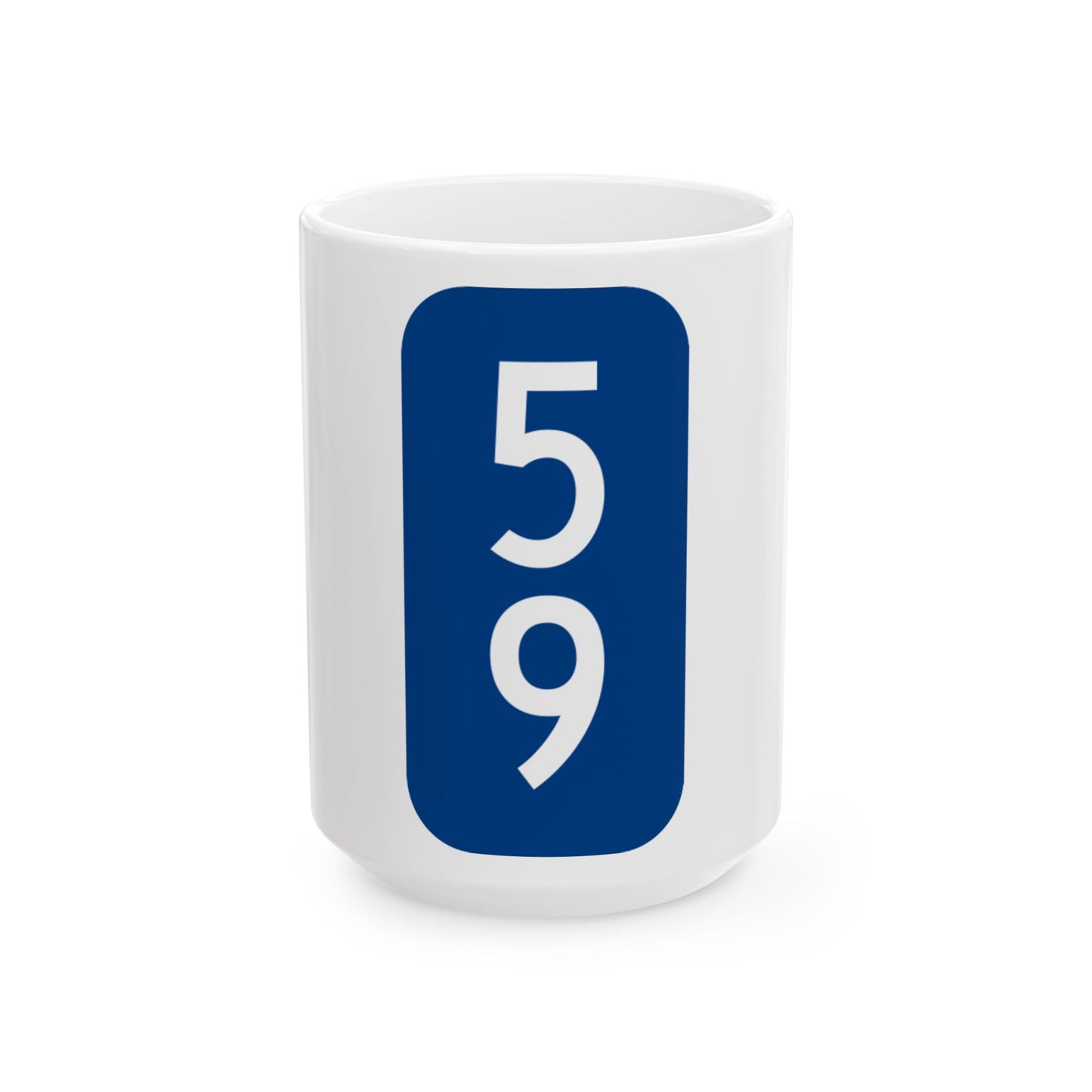 Warren County 59 NY tab (New York) (Road Sign) White Coffee Mug