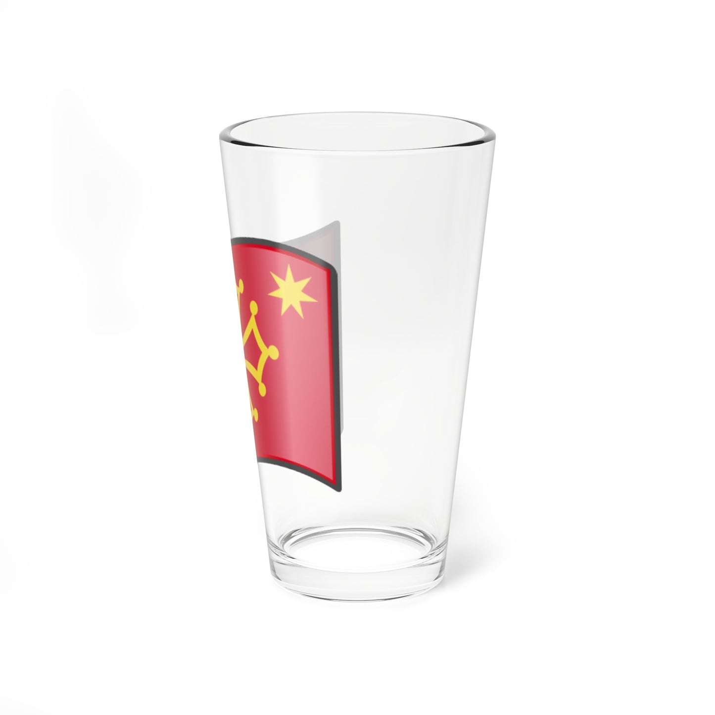 Nuvola Occitania flag with star (France) Pint Glass 16oz