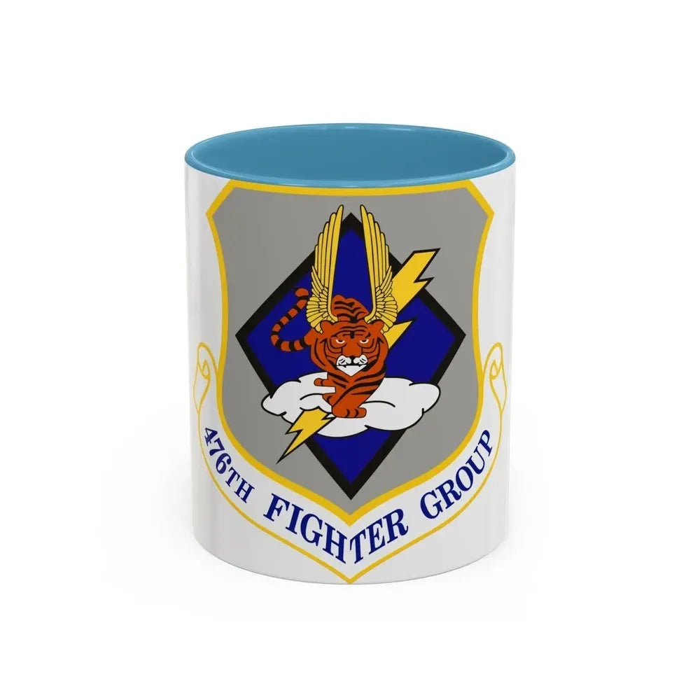 476 Fighter Group AFRC (U.S. Air Force) Accent Coffee Mug 11oz Light Blue - Go Mug Yourself