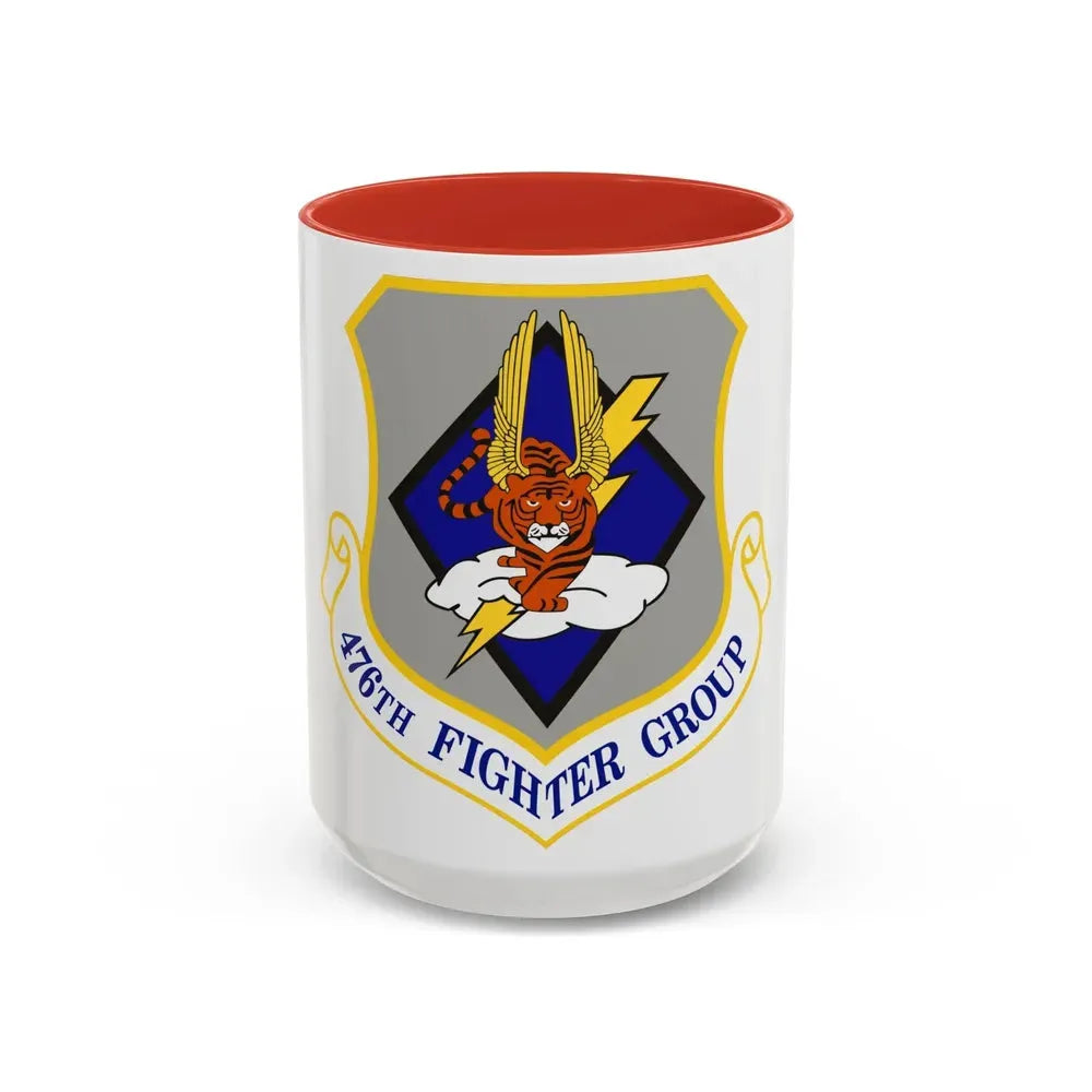 476 Fighter Group AFRC (U.S. Air Force) Accent Coffee Mug 15oz Red - Go Mug Yourself