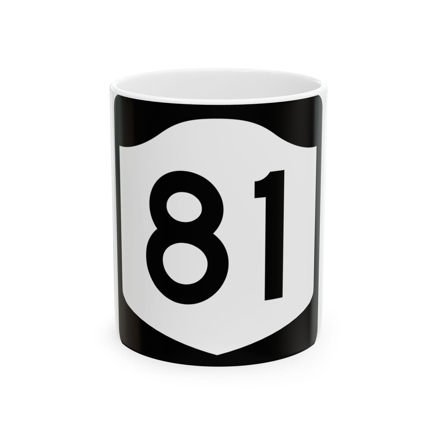 NY-81 (New York) (Road Sign) White Coffee Mug