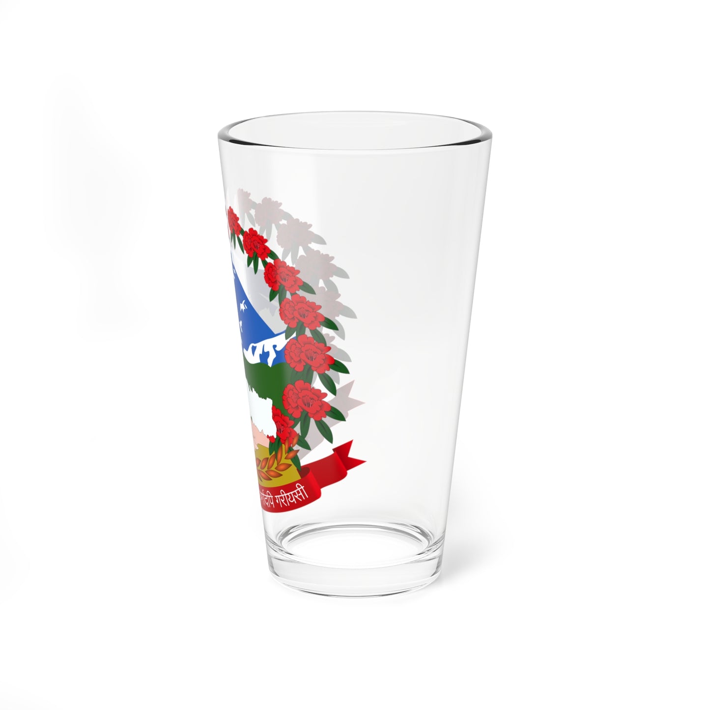 Emblem of Nepal (Nepal) (Coat of Arms) Pint Glass 16oz
