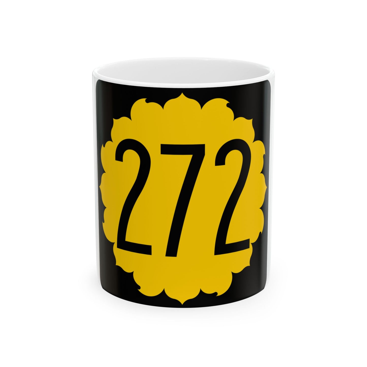 K-272 1968 (Kansas) (Road Sign) White Coffee Mug