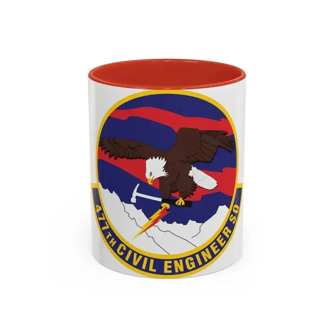 477th Civil Engineer Squadron (U.S. Air Force) Accent Coffee Mug 11oz Red - Go Mug Yourself