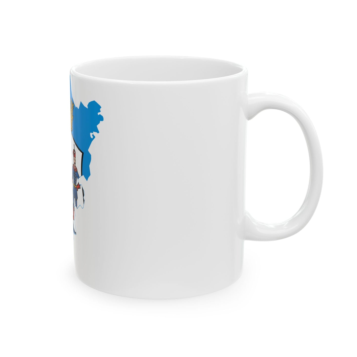 Flag-map of Bacs-Kiskun County (Hungary) White Coffee Mug
