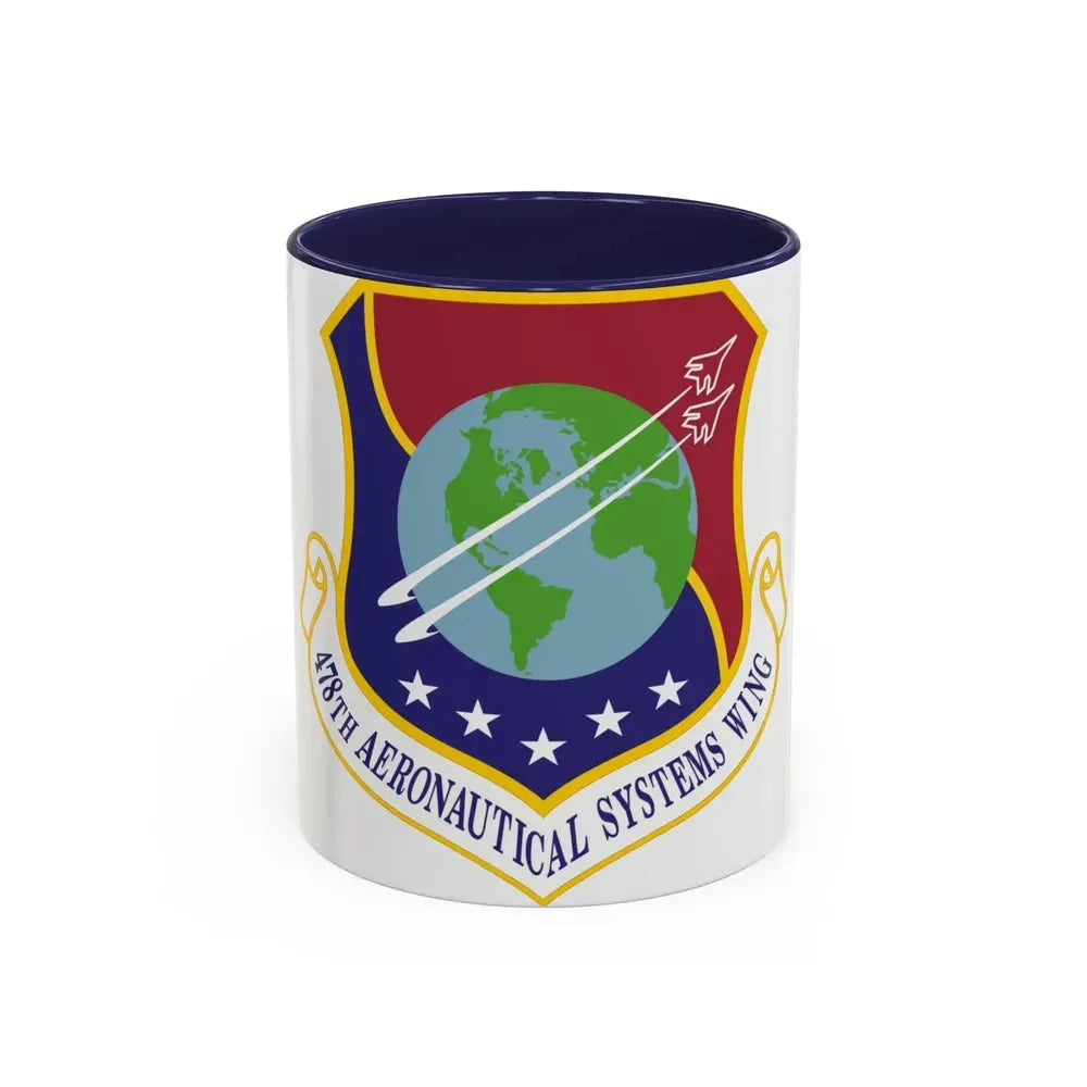 478th Aeronautical Systems Wing (U.S. Air Force) Accent Coffee Mug 11oz Navy - Go Mug Yourself