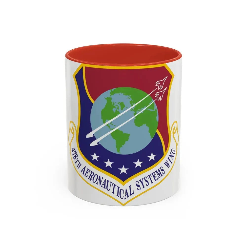 478th Aeronautical Systems Wing (U.S. Air Force) Accent Coffee Mug 11oz Red - Go Mug Yourself