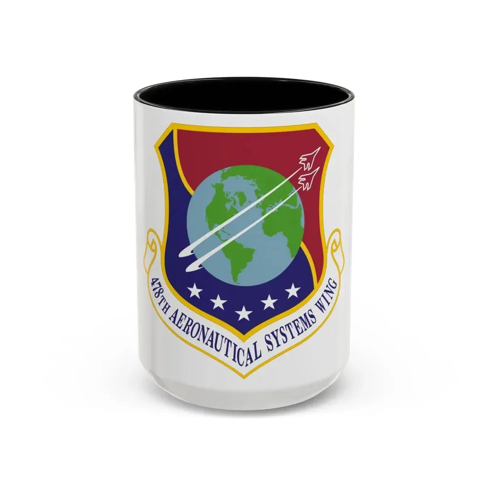 478th Aeronautical Systems Wing (U.S. Air Force) Accent Coffee Mug 15oz Black - Go Mug Yourself