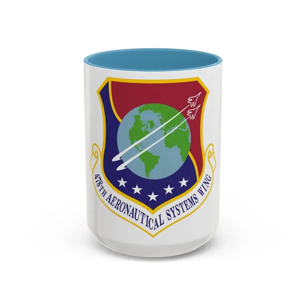 478th Aeronautical Systems Wing (U.S. Air Force) Accent Coffee Mug 15oz Light Blue - Go Mug Yourself