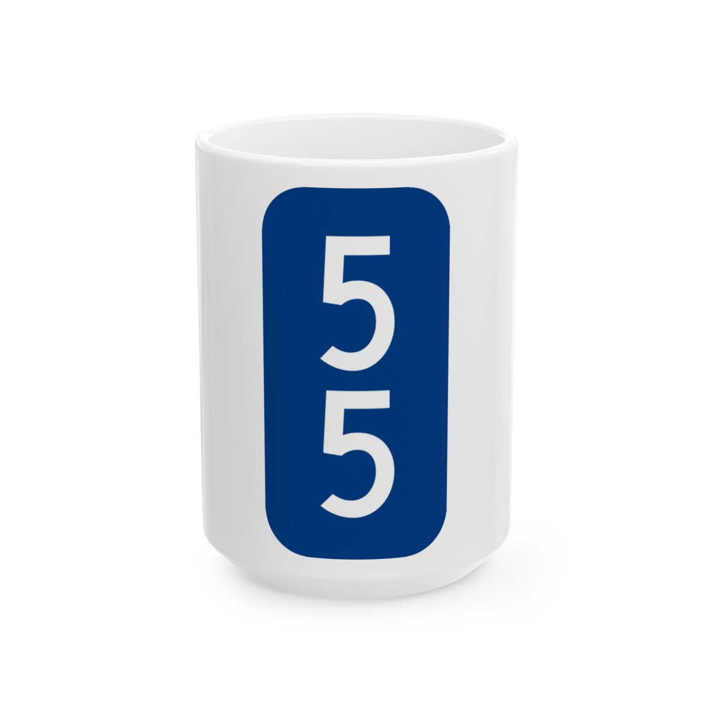 Warren County 55 NY tab (New York) (Road Sign) White Coffee Mug
