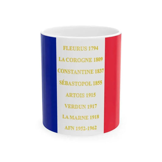 47e regiment dinfanterie de ligne - drapeau (France) White Coffee Mug 11oz - Go Mug Yourself