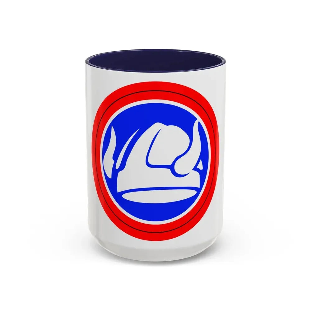 47th Division Shoulder Patch (U.S. Army) Accent Coffee Mug 15oz Navy - Go Mug Yourself