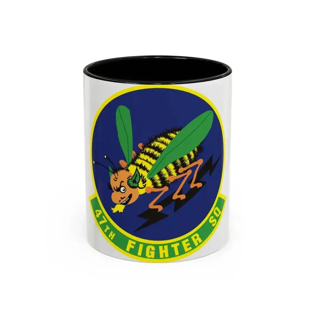 47th Fighter Squadron (U.S. Air Force) Accent Coffee Mug 11oz Black - Go Mug Yourself