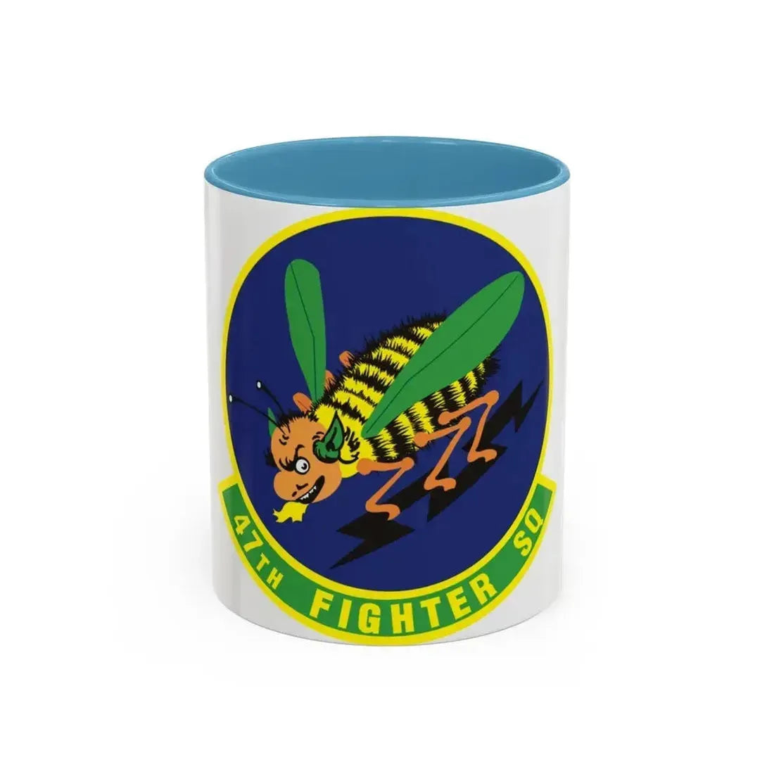 47th Fighter Squadron (U.S. Air Force) Accent Coffee Mug 11oz Light Blue - Go Mug Yourself