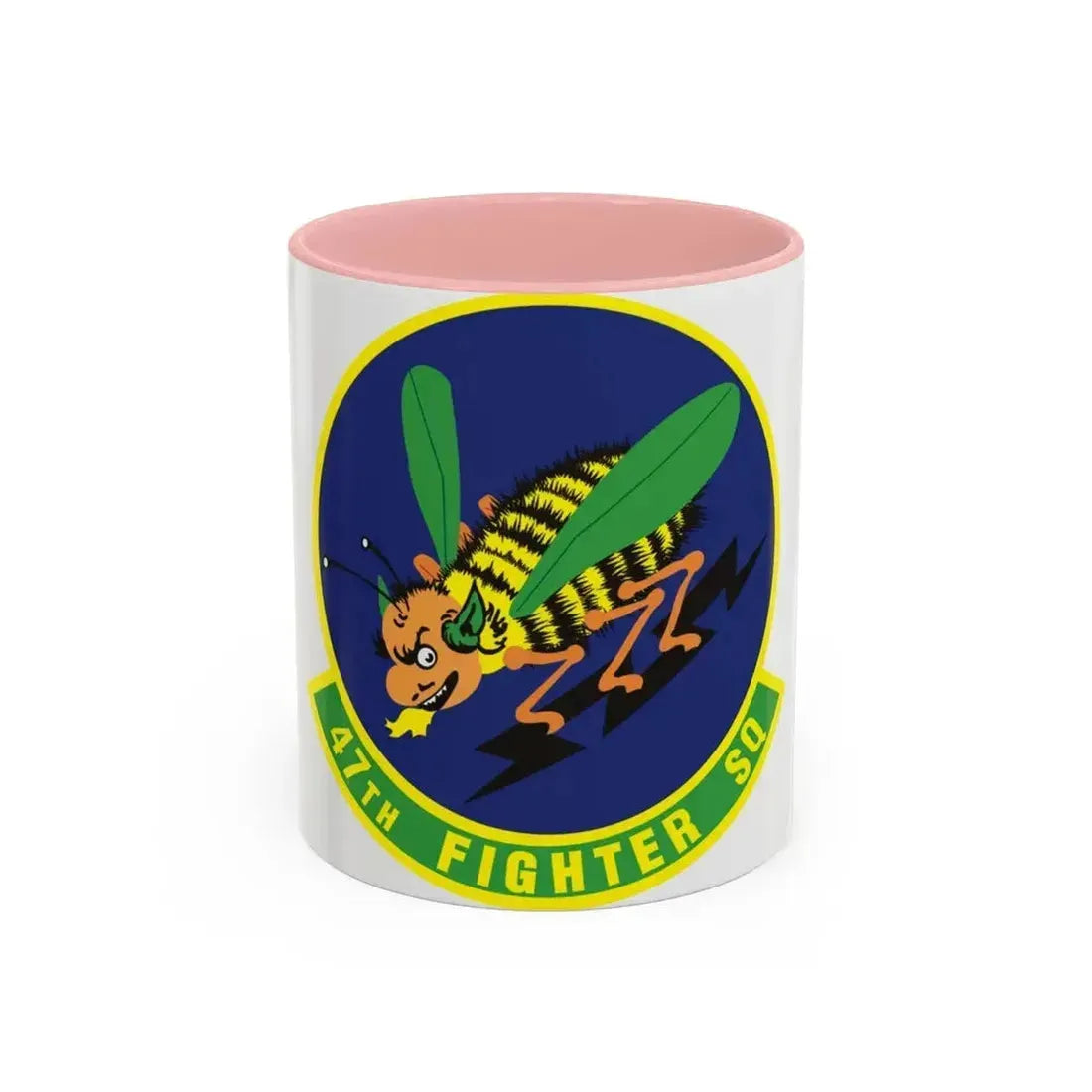 47th Fighter Squadron (U.S. Air Force) Accent Coffee Mug 11oz Pink - Go Mug Yourself