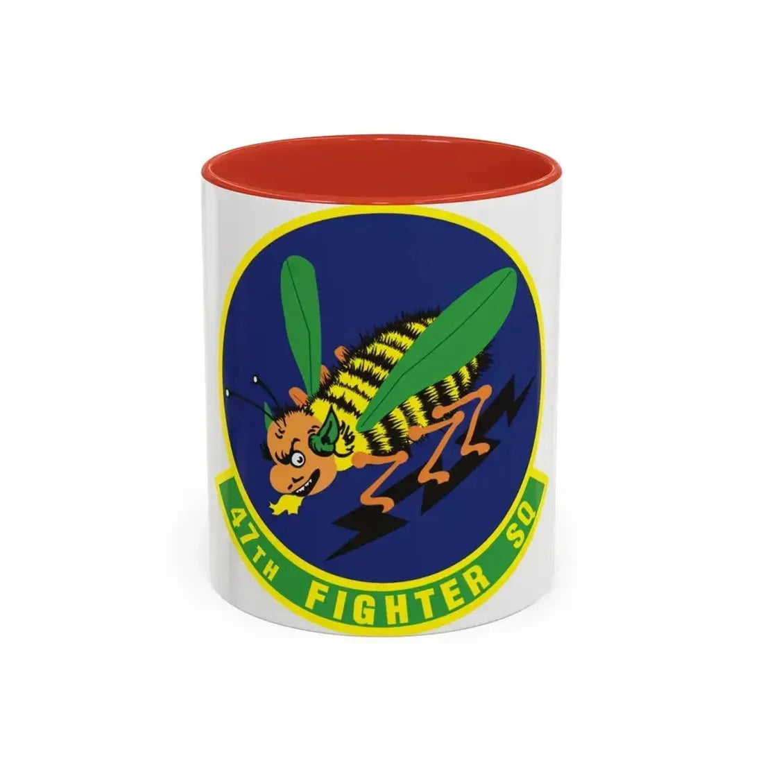 47th Fighter Squadron (U.S. Air Force) Accent Coffee Mug 11oz Red - Go Mug Yourself