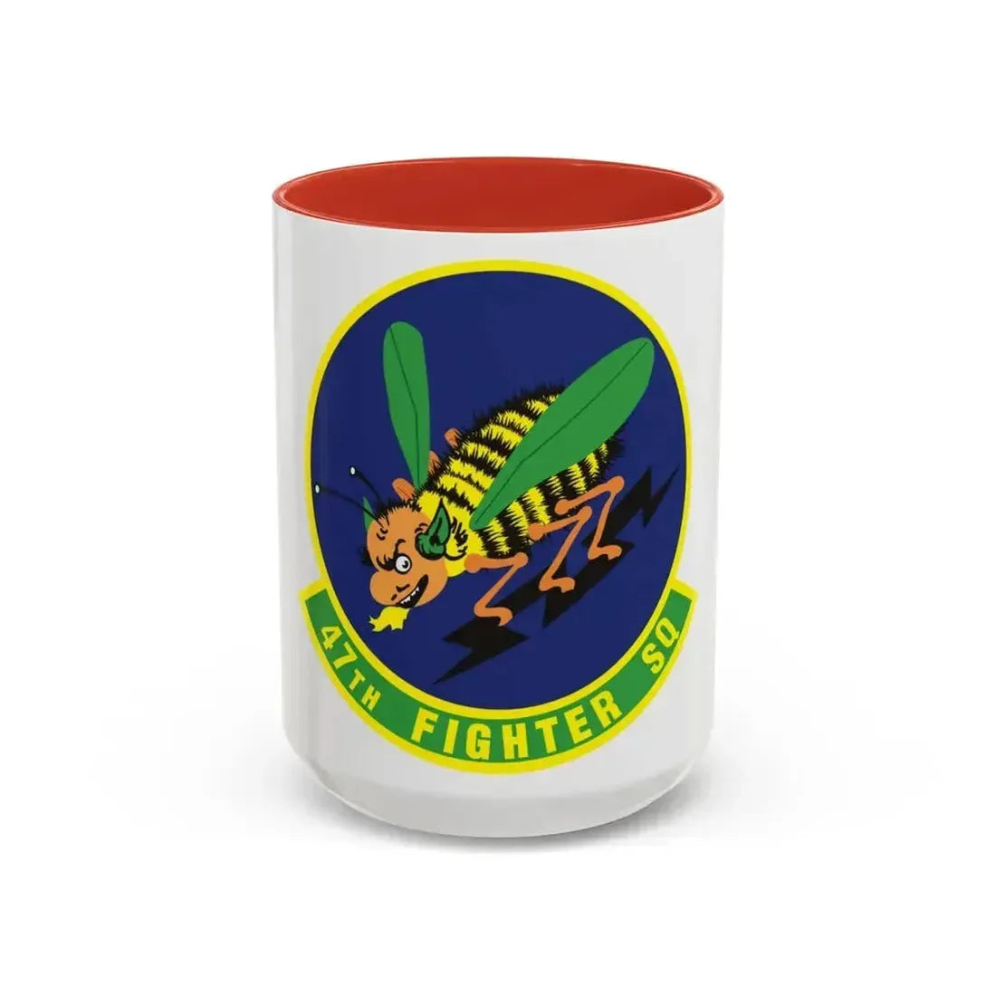 47th Fighter Squadron (U.S. Air Force) Accent Coffee Mug 15oz Red - Go Mug Yourself