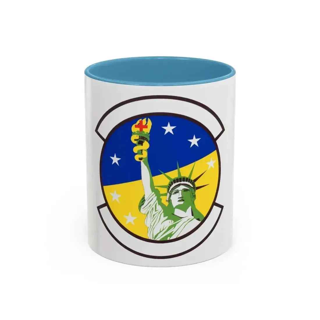 48 Healthcare Operations Squadron USAFE (U.S. Air Force) Accent Coffee Mug 11oz Light Blue - Go Mug Yourself