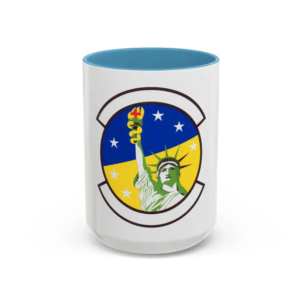 48 Healthcare Operations Squadron USAFE (U.S. Air Force) Accent Coffee Mug 15oz Light Blue - Go Mug Yourself