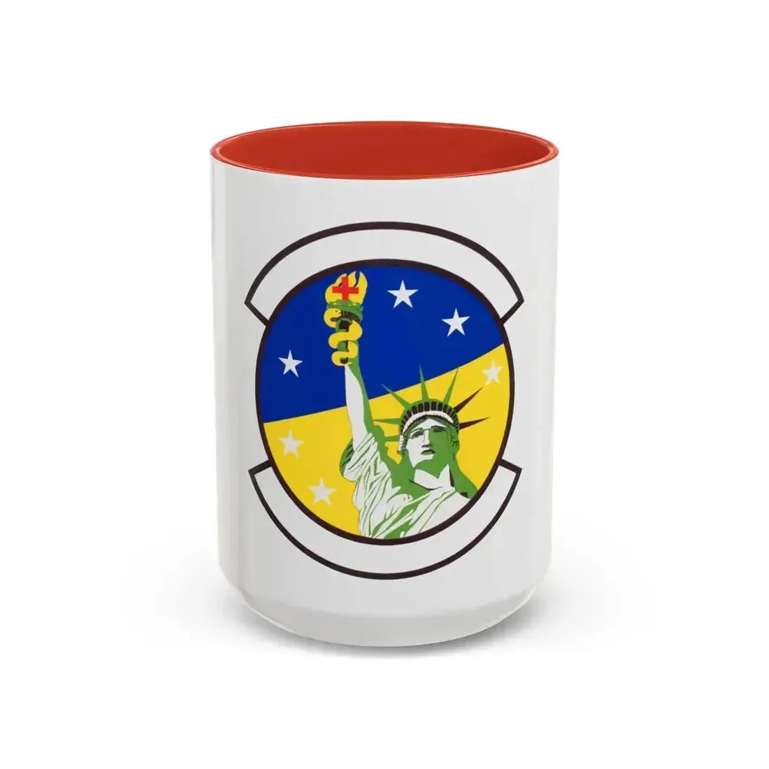 48 Healthcare Operations Squadron USAFE (U.S. Air Force) Accent Coffee Mug 15oz Red - Go Mug Yourself
