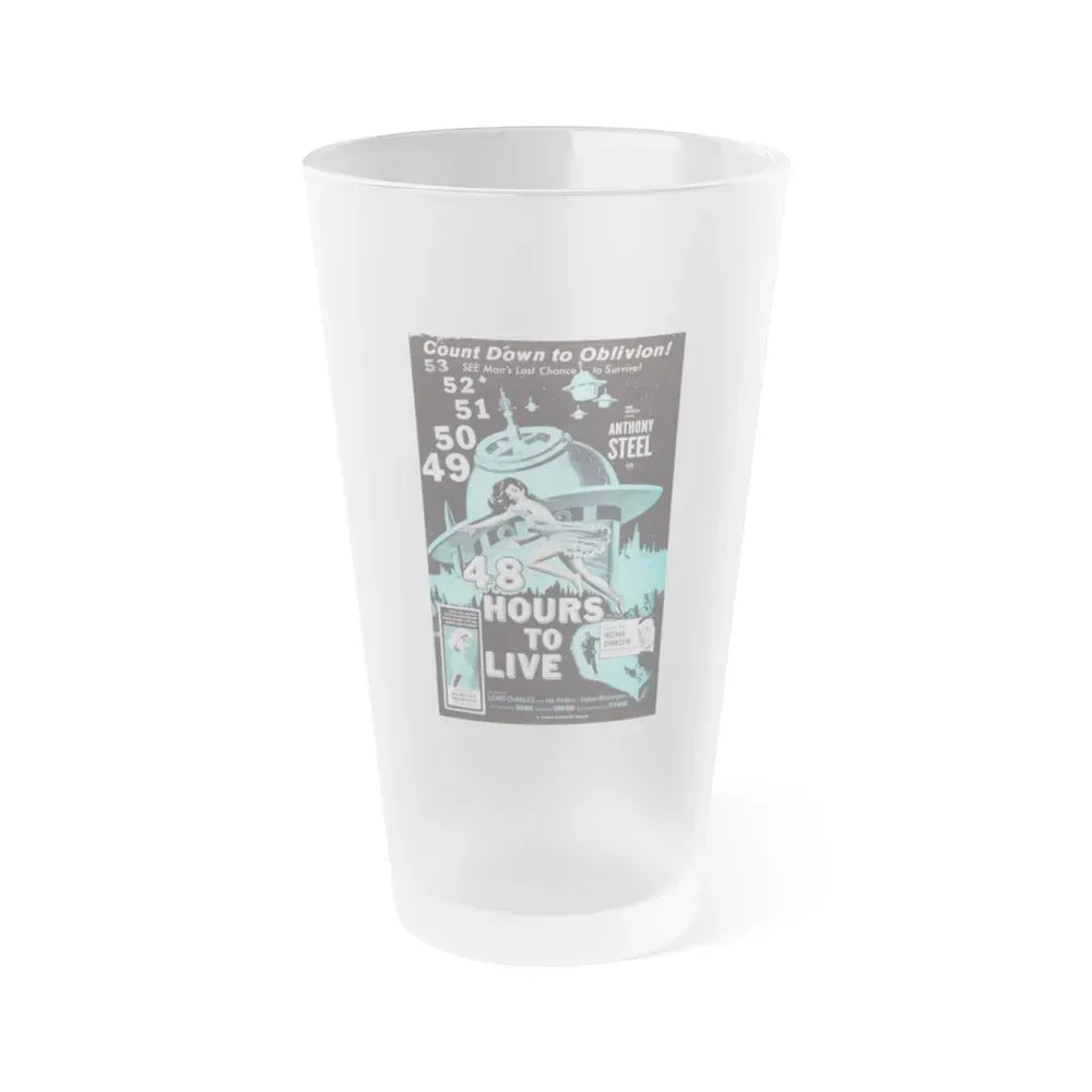 48 HOURS TO LIVE 1959 Movie Poster - Frosted Pint Glass 16oz Default Title - Go Mug Yourself