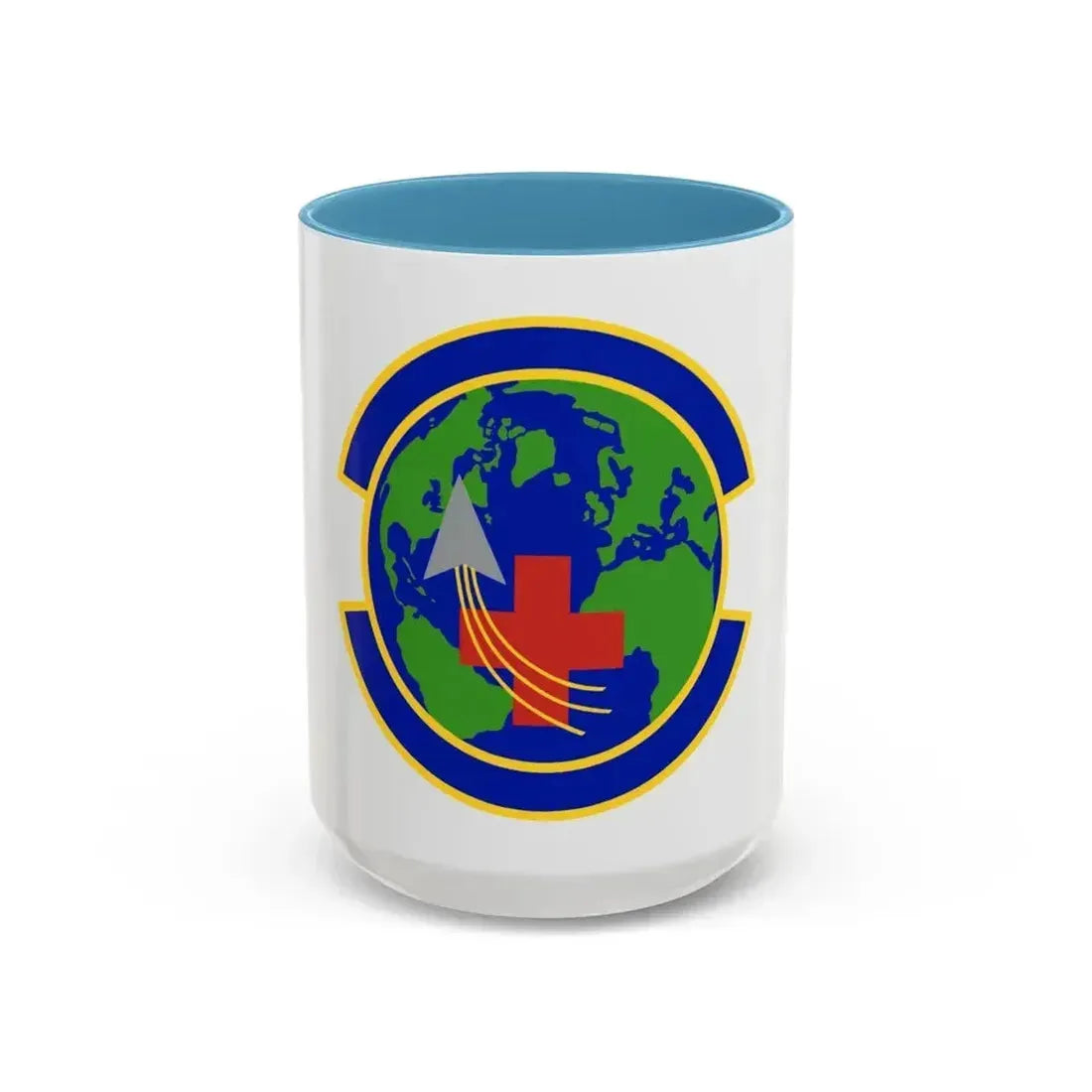 48 Operational Medical Readiness Squadron USAFE (U.S. Air Force) Accent Coffee Mug 15oz Light Blue - Go Mug Yourself