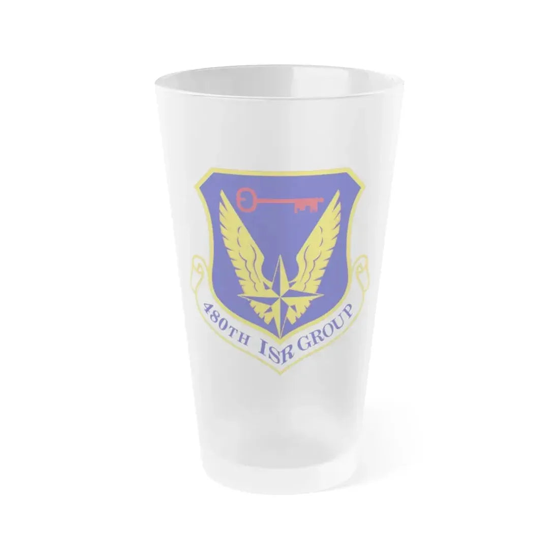 480 Intelligence Surveillance and Reconnaissance Group ACC (U.S. Air Force) Frosted Pint Glass 16oz 16oz Frosted - Go Mug Yourself