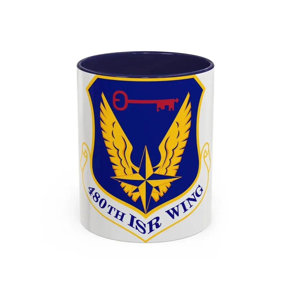480 Intelligence Surveillance and Reconnaissance Wing ACC (U.S. Air Force) Accent Coffee Mug 11oz Navy - Go Mug Yourself