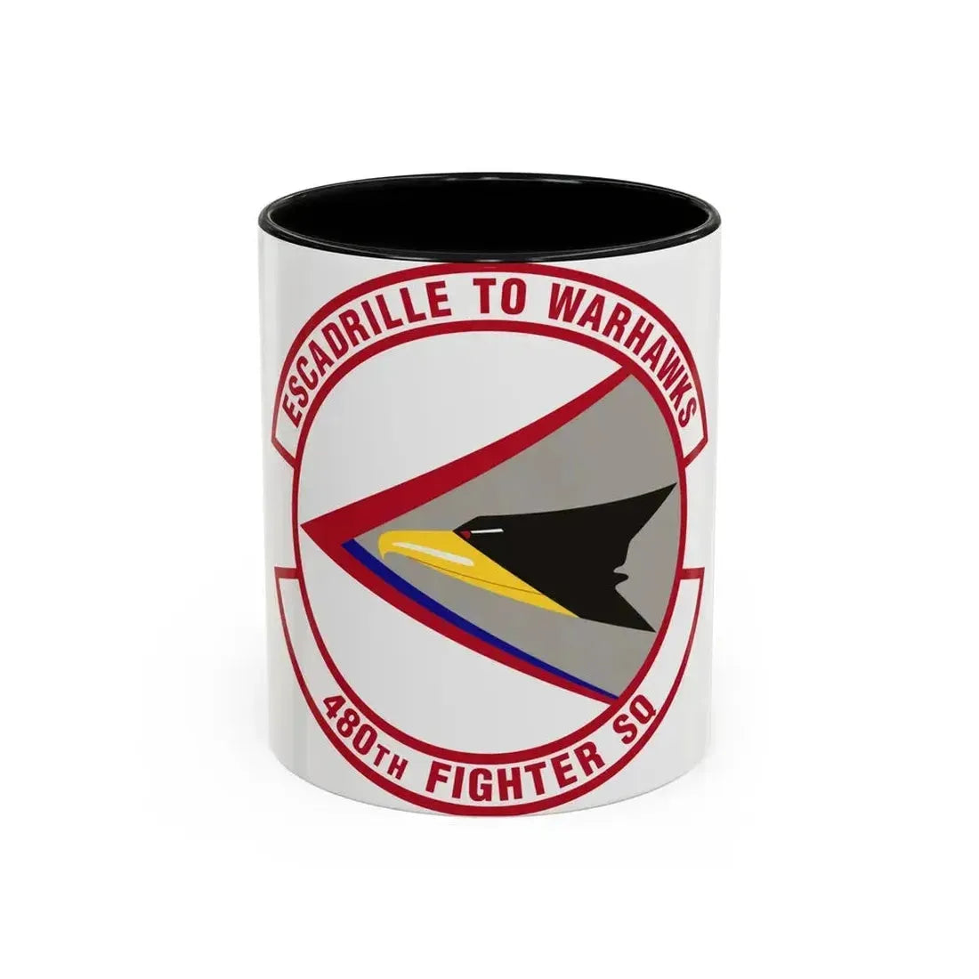 480th Fighter Squadron (U.S. Air Force) Accent Coffee Mug 11oz Black - Go Mug Yourself