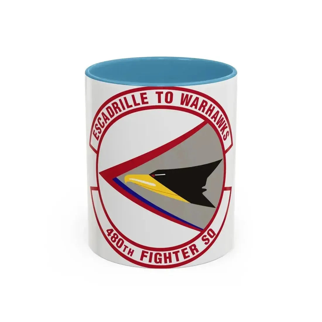 480th Fighter Squadron (U.S. Air Force) Accent Coffee Mug 11oz Light Blue - Go Mug Yourself