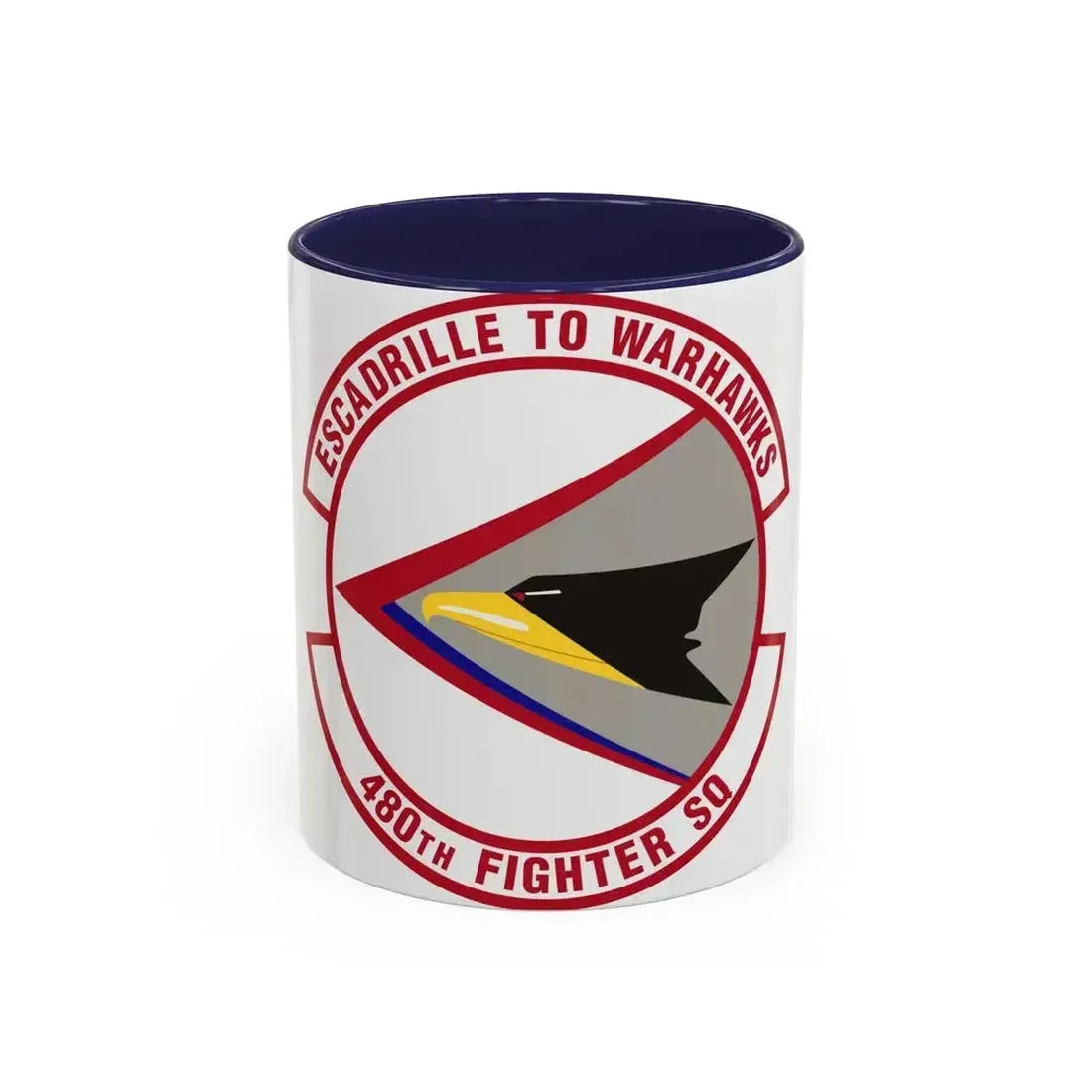 480th Fighter Squadron (U.S. Air Force) Accent Coffee Mug 11oz Navy - Go Mug Yourself