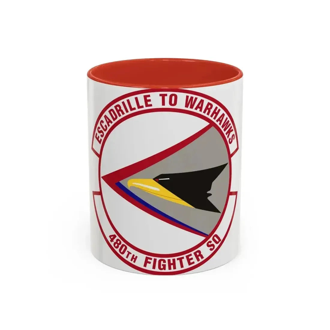 480th Fighter Squadron (U.S. Air Force) Accent Coffee Mug 11oz Red - Go Mug Yourself