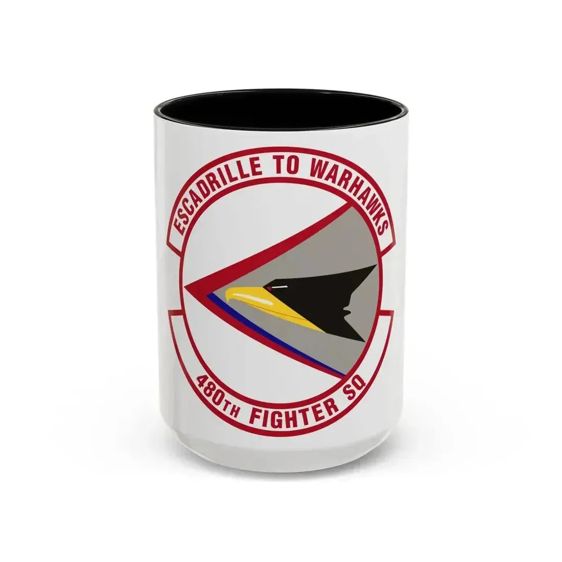 480th Fighter Squadron (U.S. Air Force) Accent Coffee Mug 15oz Black - Go Mug Yourself