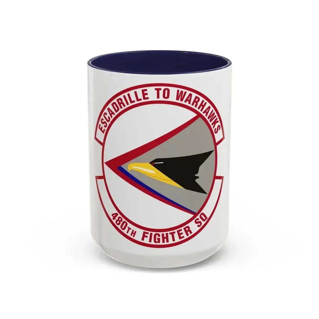 480th Fighter Squadron (U.S. Air Force) Accent Coffee Mug 15oz Navy - Go Mug Yourself