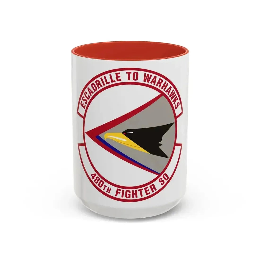 480th Fighter Squadron (U.S. Air Force) Accent Coffee Mug 15oz Red - Go Mug Yourself