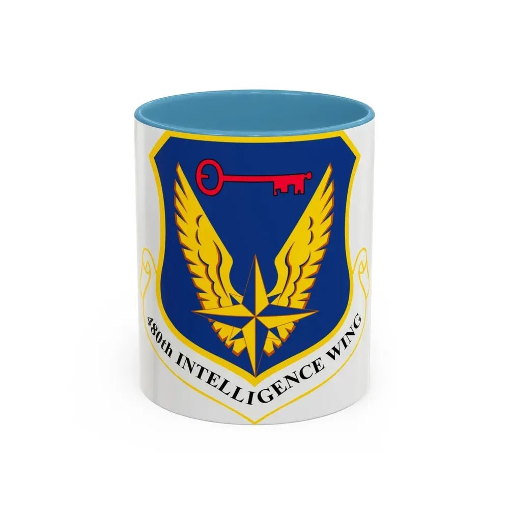 480th Intelligence Wing (U.S. Air Force) Accent Coffee Mug 11oz Light Blue - Go Mug Yourself