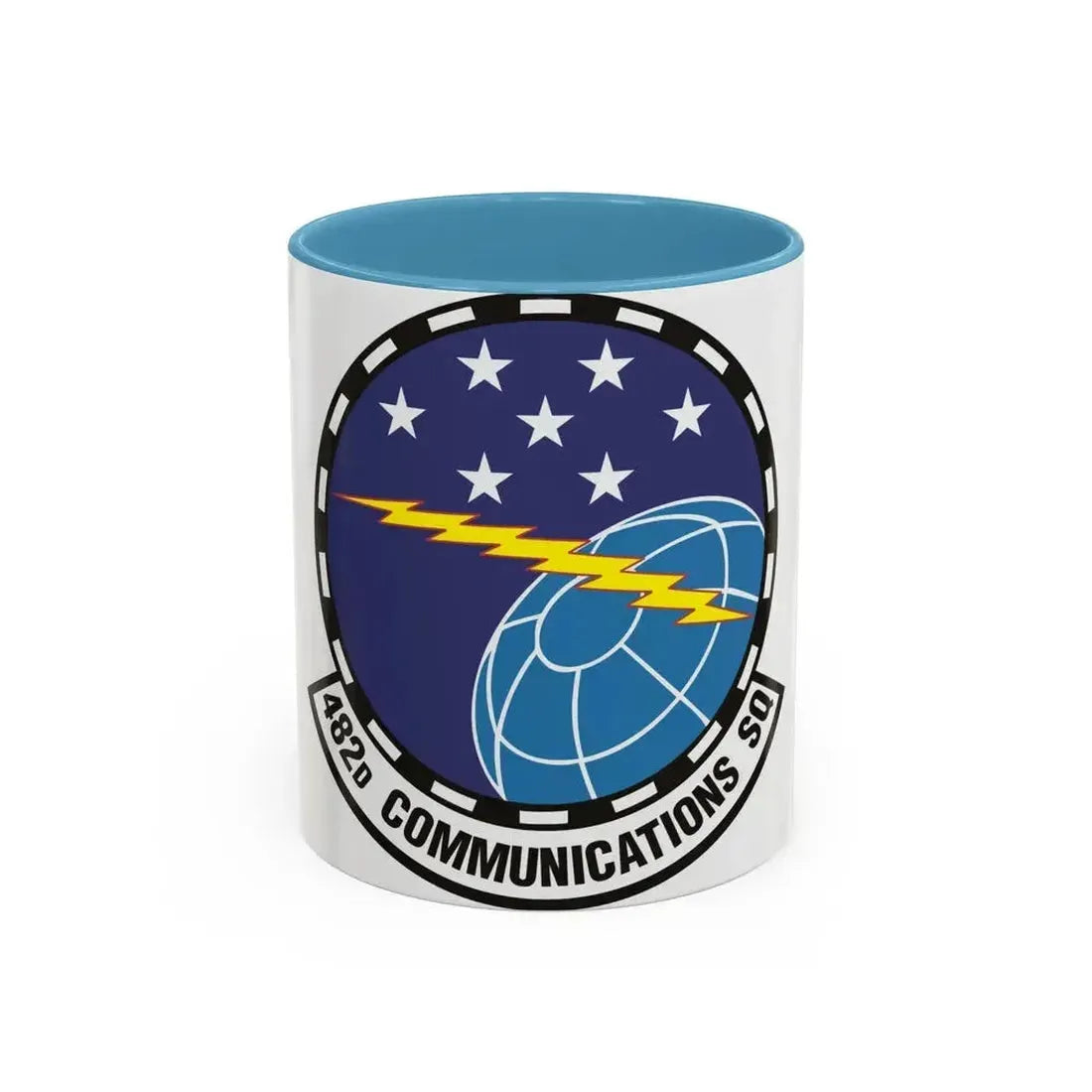 482d Communications Squadron (U.S. Air Force) Accent Coffee Mug 11oz Light Blue - Go Mug Yourself