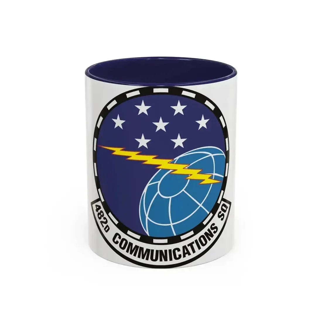 482d Communications Squadron (U.S. Air Force) Accent Coffee Mug 11oz Navy - Go Mug Yourself