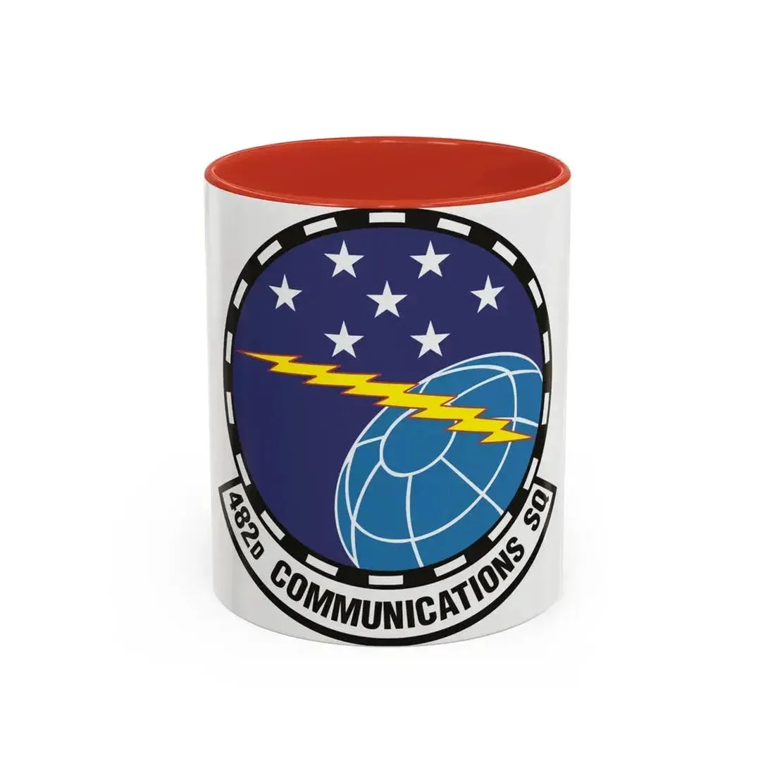 482d Communications Squadron (U.S. Air Force) Accent Coffee Mug 11oz Red - Go Mug Yourself