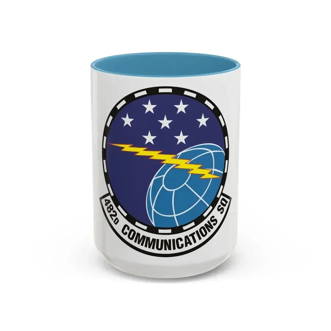 482d Communications Squadron (U.S. Air Force) Accent Coffee Mug 15oz Light Blue - Go Mug Yourself