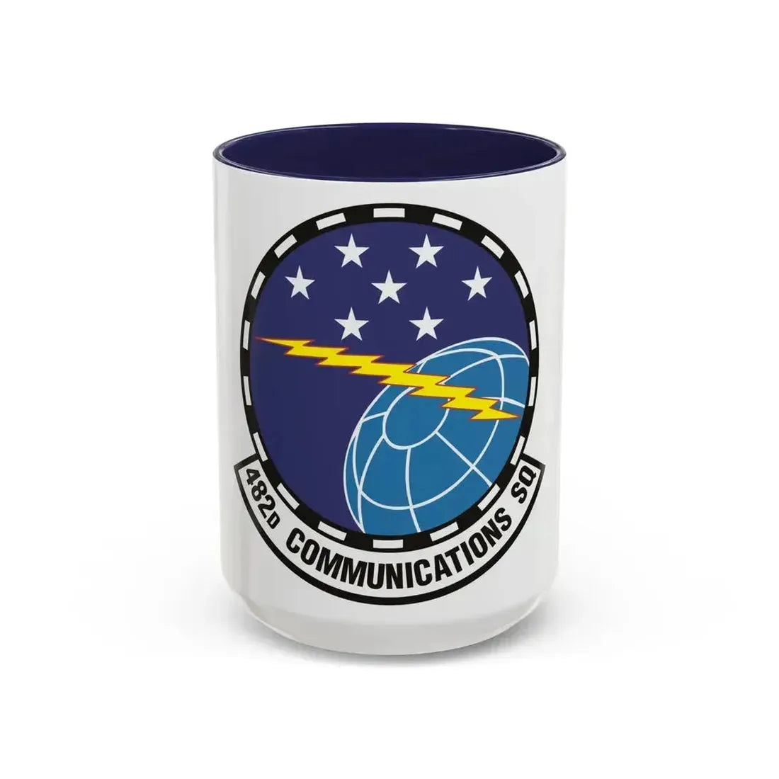 482d Communications Squadron (U.S. Air Force) Accent Coffee Mug 15oz Navy - Go Mug Yourself